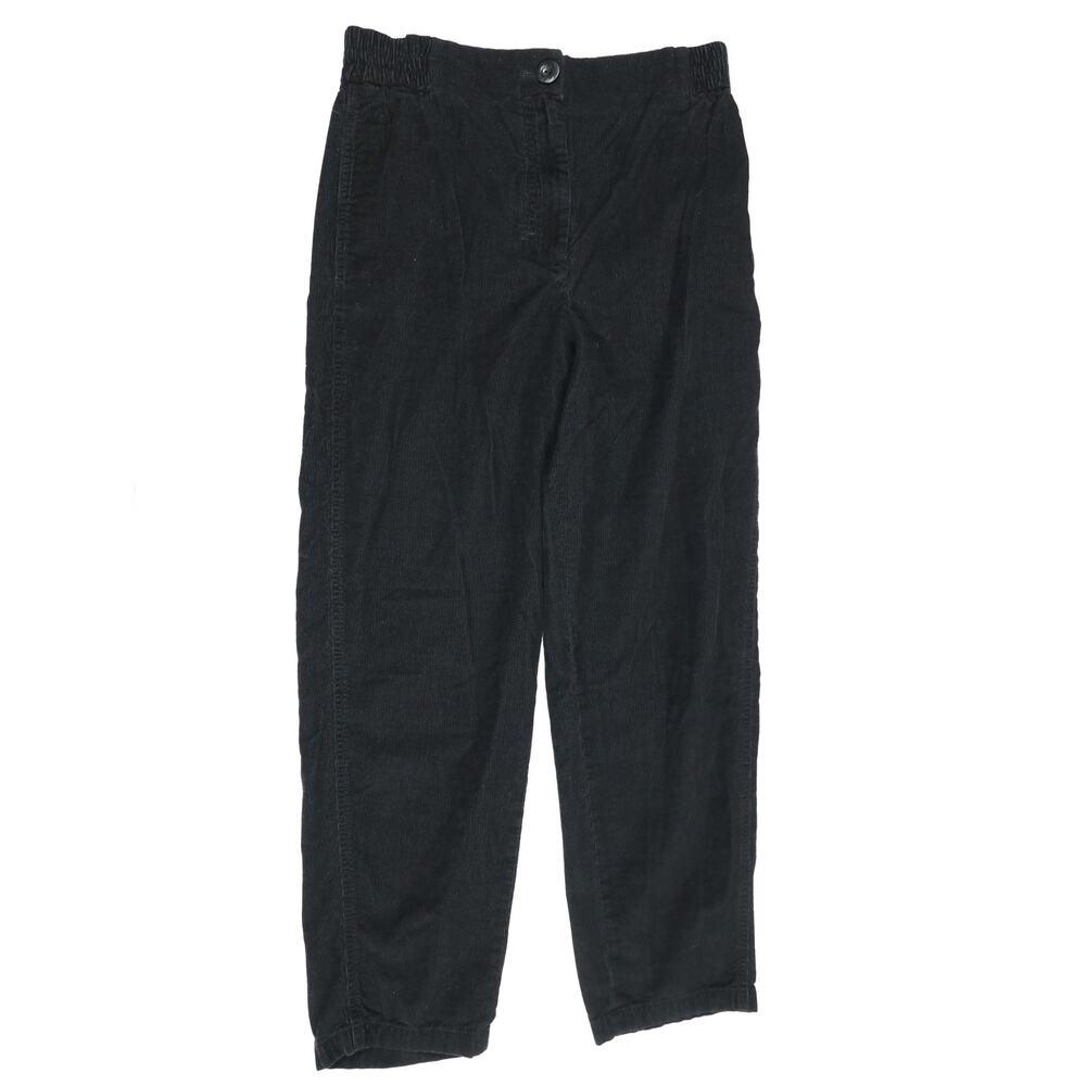 Contemporary Modern Minimalist COS Black Corduroy Barrel Leg Crop Pants — Size 6 - Picture 4 of 12